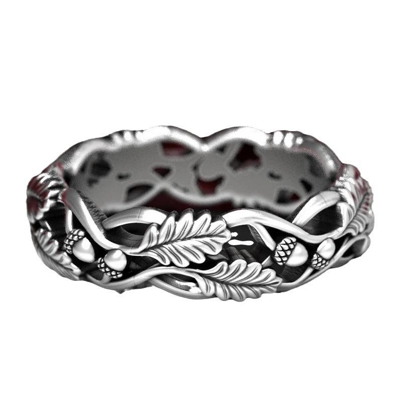 Роскошное шипастое модное кольцо из сплава, креативное, в ретро-стиле, кольцо «Литературный лес» 6