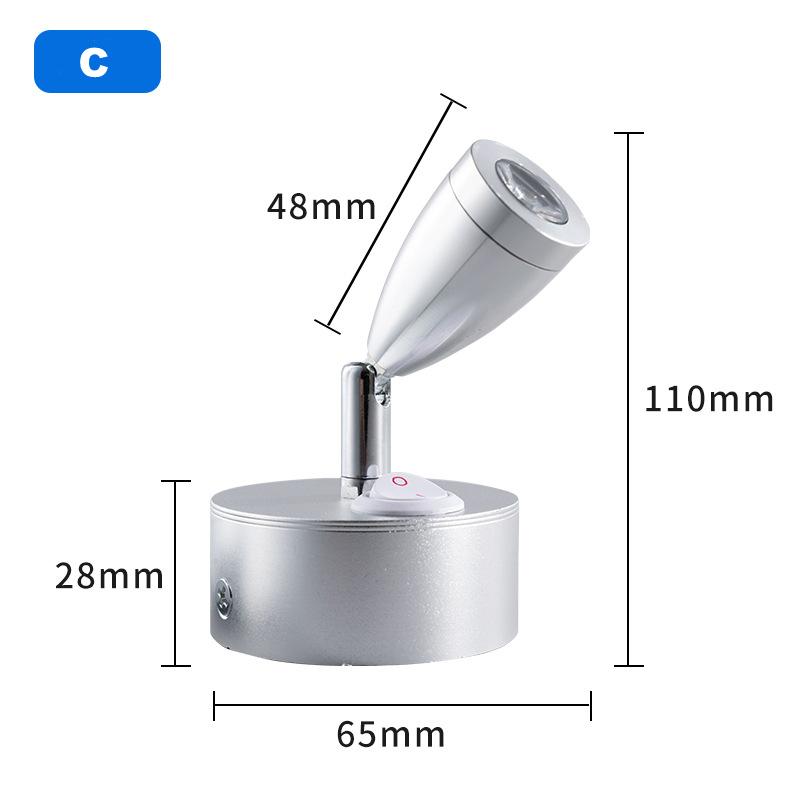 Lumină LED Spot de Lectură DC12V RV Barcă Rulotă Camping Remorcă Noptieră 3W Aluminiu Spot Reglabil Iluminat Interior Cu Comutator