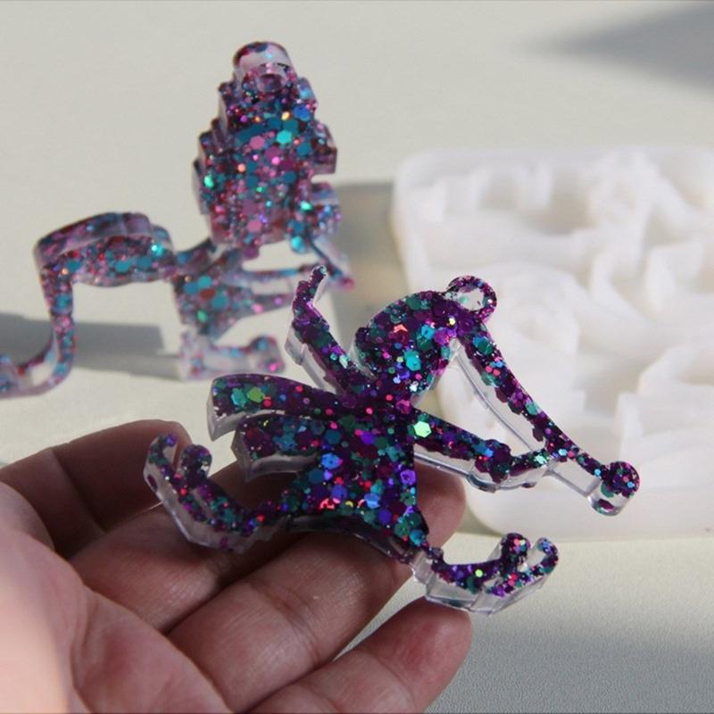 Silicone Elf Pendant Mold Easy Demolding Epoxy Mould For Handmade Jewelry Keychains Christmas Tree Ornaments