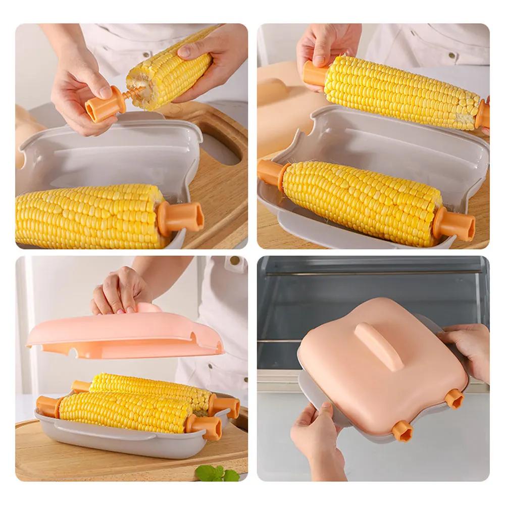 Microwave Corn Steamer Portable Corn Steamer With Lid And Handle Microwave