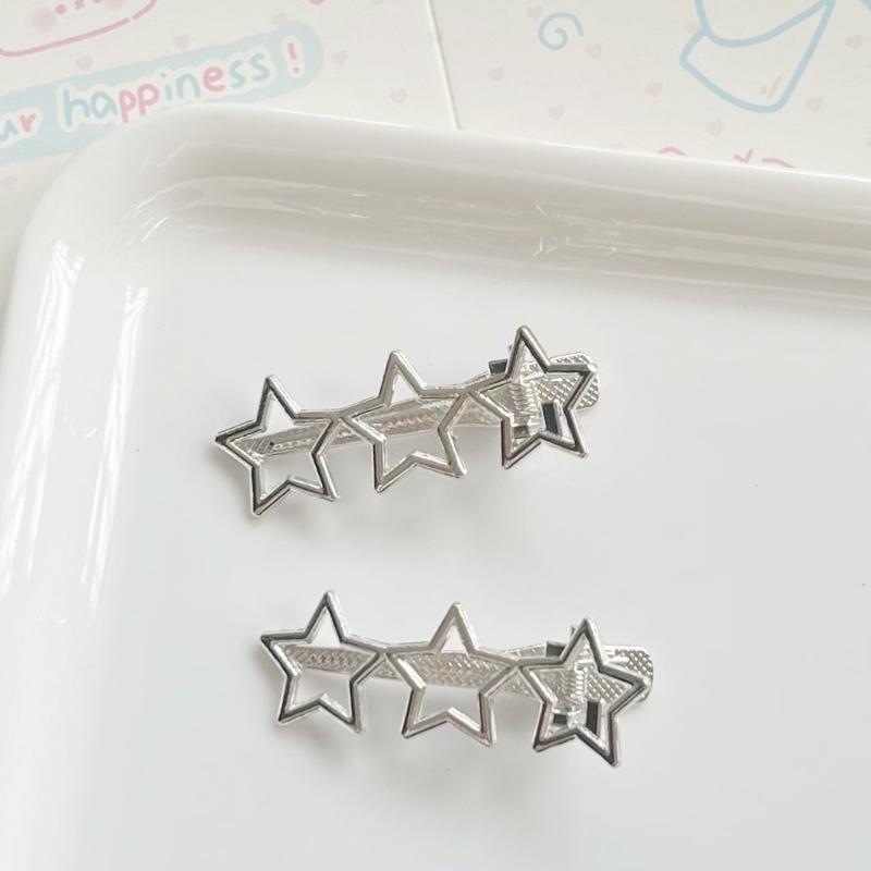 Cute Star Barrettes Clip Hairpin Y2K Girls Ornaments Headdress Hair Accessories Harajuku Barrettes Clip Bangs Hairpin