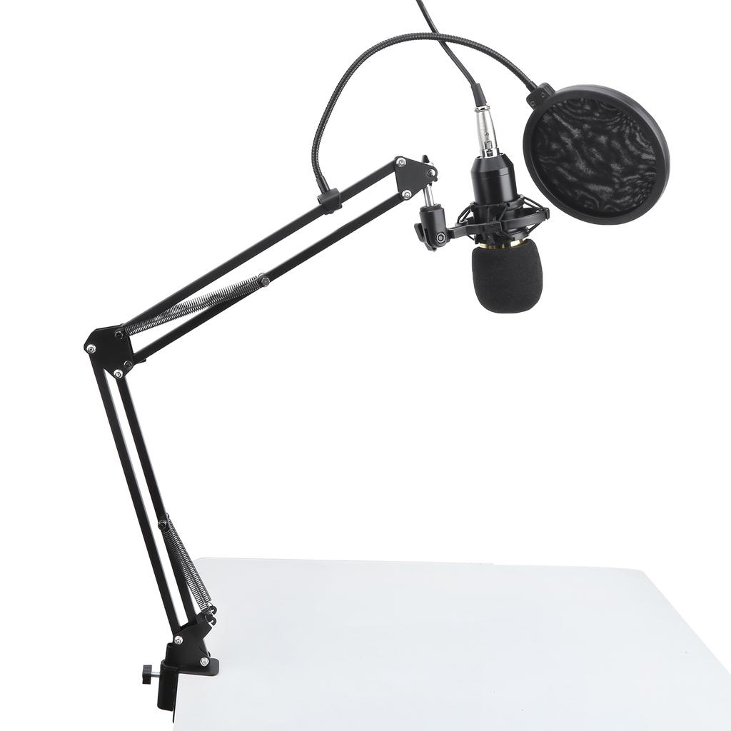 BM800 Condenser Microphone Studio Recording Kits with Adjustable Stand for V8 Sound Card