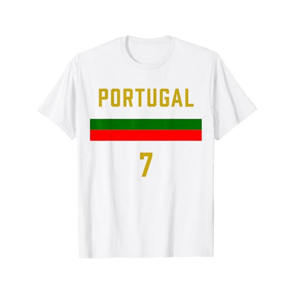 Portuguese Fan Football Shirt Cotton Short Sleeve T-shirt Round Neck Four Seasons Breathable MenStyle Comfortable
