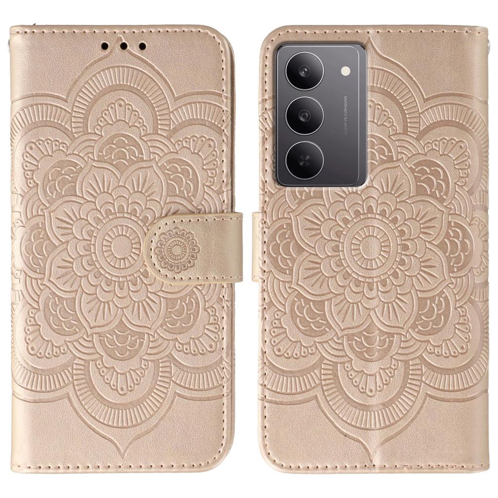 Dla Realme 14x (Indie) Etui 5G Skóra PU Wzór Mandala Portfel Pokrowiec na Telefon