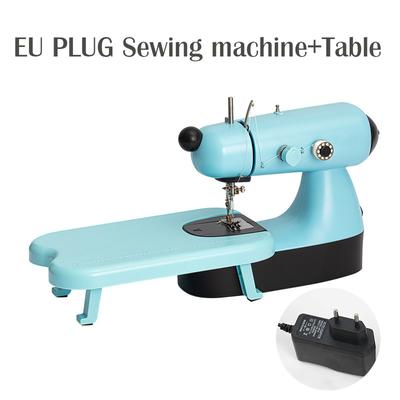 Sewing Machine Mini Portable Household Night Light Foot Pedal Dual Speed Adjustment Double Thread Electric Manual DC Power