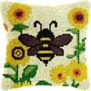 3d Segment Embroidery Pillow Wool Handcraft Diy Latch Hook Rug Kits Bee Sunflower Series Carpet Embroidery Materials Supplies 