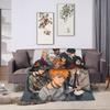 Super Soft Blanket Picnic BLEACH Anime Ichigo  Throw Blanket  Flannel Bedspread For Couch Chair Graphic Sofa Bed Cover