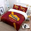 Set Biancheria da Letto Logo Roma Rossa Set Copripiumino Copripiumino Federe (1 * Copripiumino 2 * Federe, senza piumino)