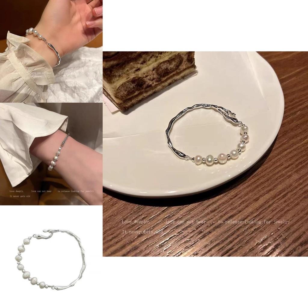 Chic Alloy Plated French Baroque Pearl Bracelet For Women Summer 2024 Collection