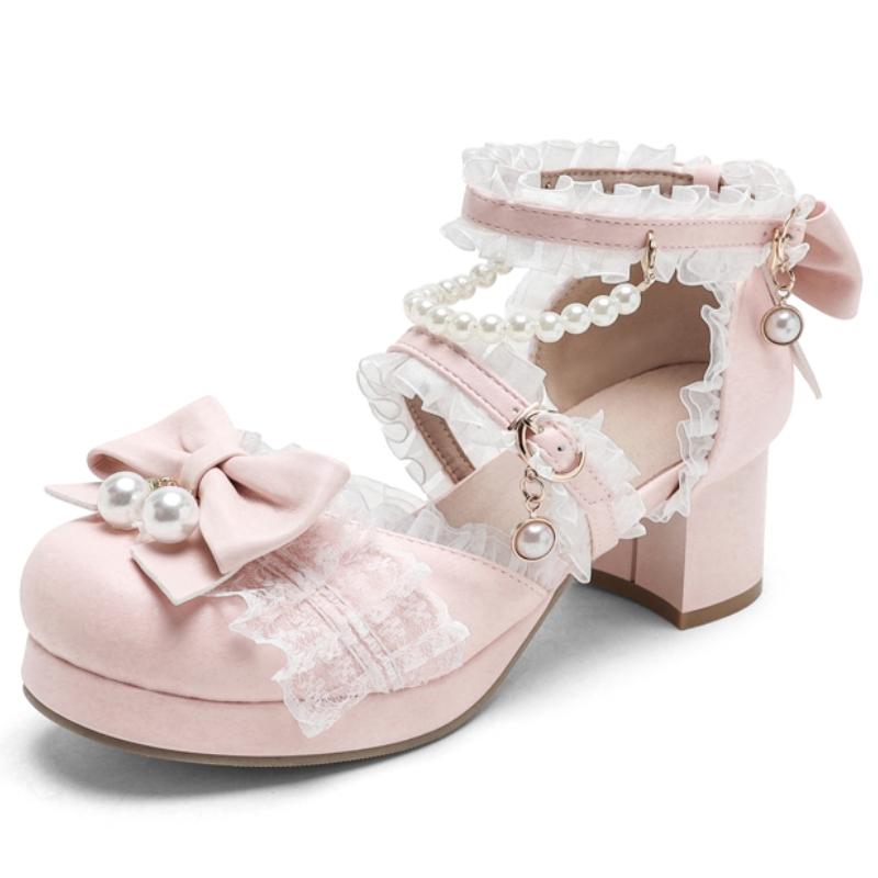 

Милые женские туфли Мэри Джейн на низком каблуке, Лолита, роскошное кружево, белые, розовые, на каблуке, для вечеринки, свадьбы, офиса, танцев, женские, лето 2025 39 розовый