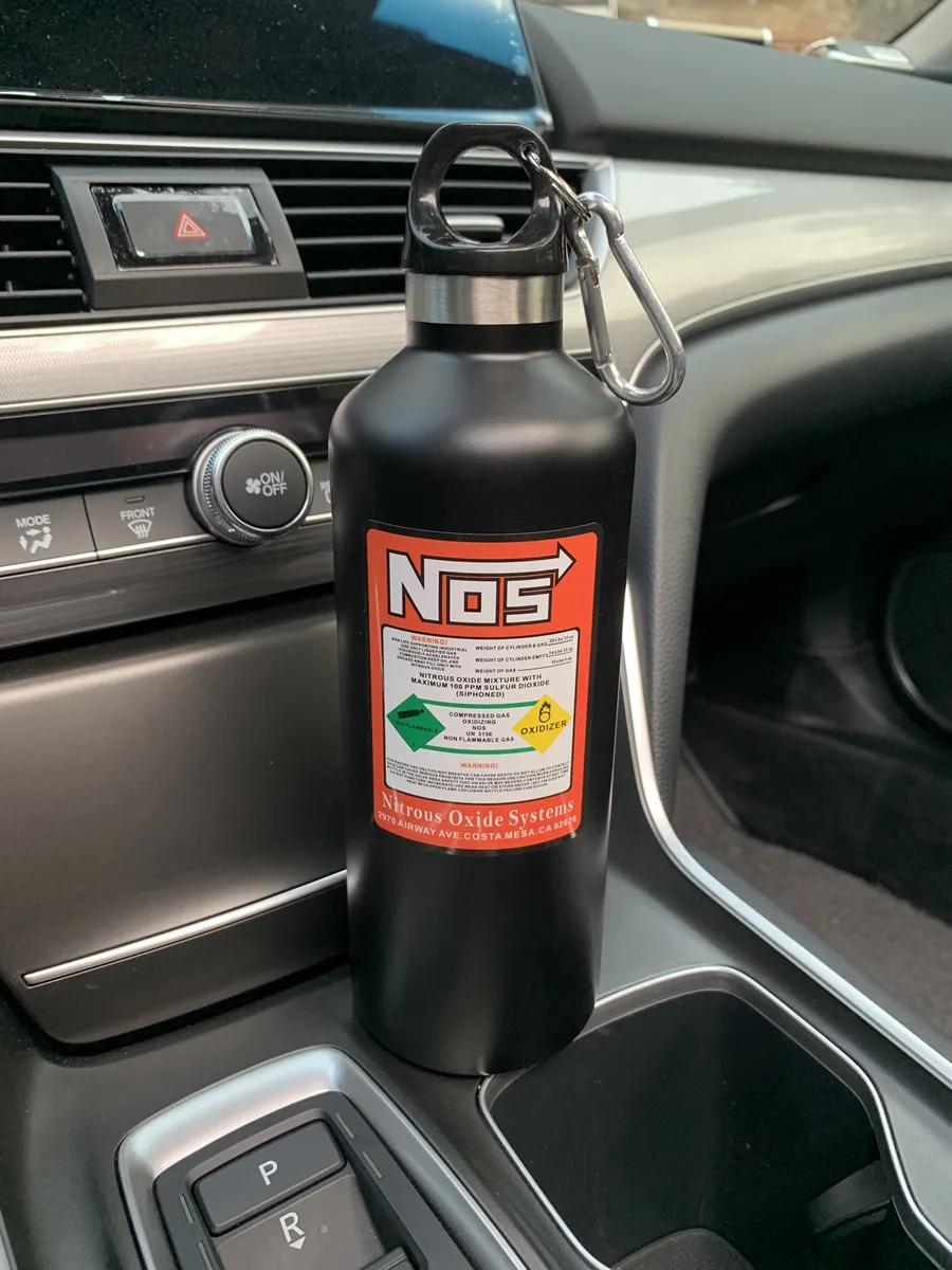 ISGTDRM Car Insulation Cup NOS Nitrogen Cylinder Vacuum Stainless Steel Kettle 500 ML Capacity Travel Sports Bottle Water Cup