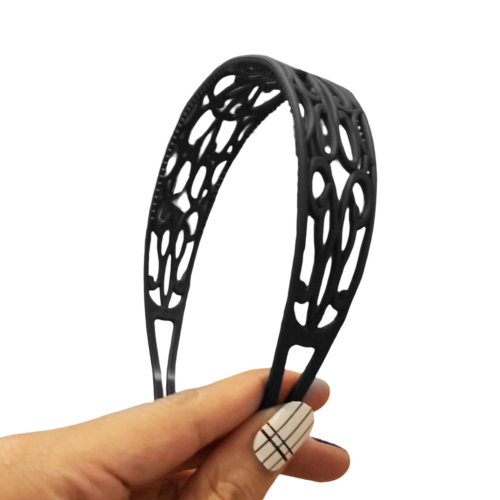 

Wide Headband Non Slip Plastic Headbands For Women With Teeth Pigtail Headband Matte Headband Hair Hoop Spa Headband чорний