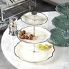 2/3 Tiers Fruit Snack Tray Plastic Bowls Desserts Holder Nuts Candy Displat Stand Decorative Party Serving Tray for Home Party