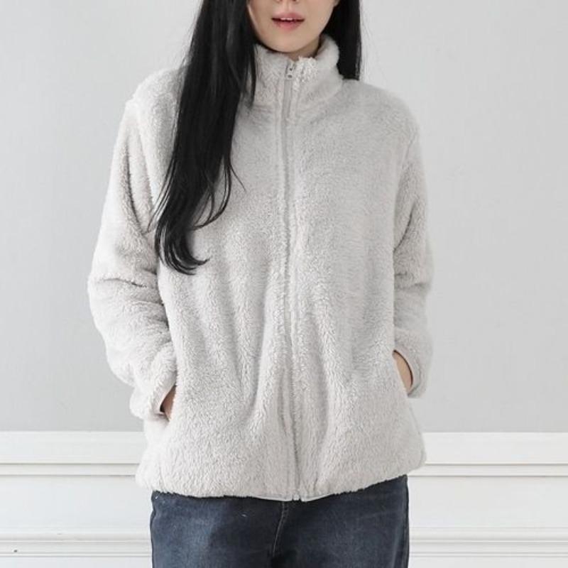 New Winter Fashion Coat Women's Zipper Casual Thickened Double-sided Solid Color Warm Top Cardigan Sweater