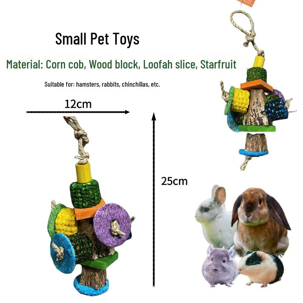 Wooden Hideout & Play Toys for Hamsters, Rats & Rabbits