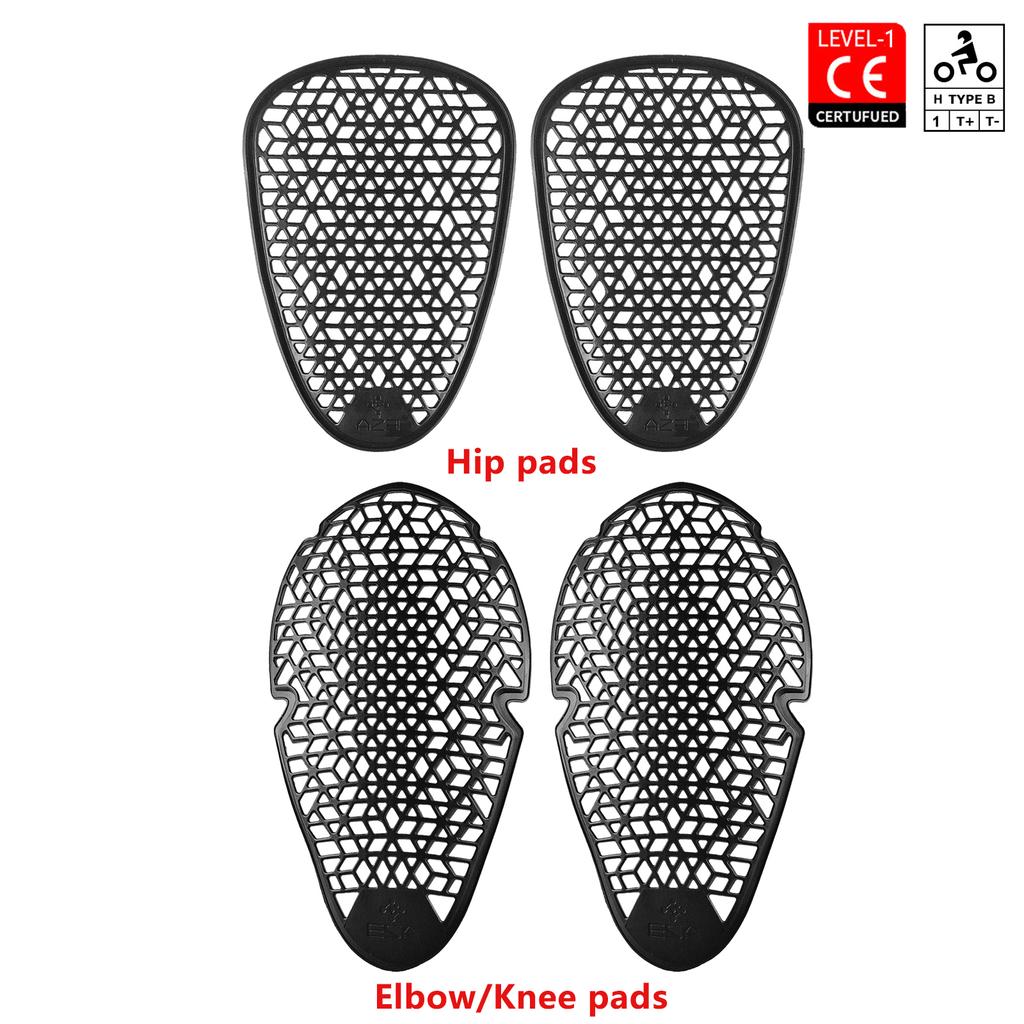 Black CE Level 1/2 Motorcycle Body Protection Pad Universal Motocross Racing Safety Insert Armor Back Protector Moto Equipment