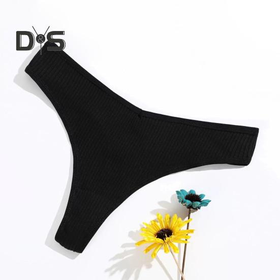 Women Thong Low-waist Seamless Solid Color Thread Good Breathability Elastic Quick-drying Sport Casual Briefs Panties Female Underpants