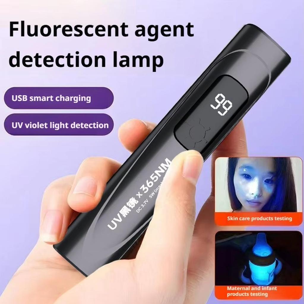 Handheld UV Light for Gel Nails, Rechargeable Nail Lamp with LCD Display, Portable Cordless Nail Dryer for Home DIY Manicure Art