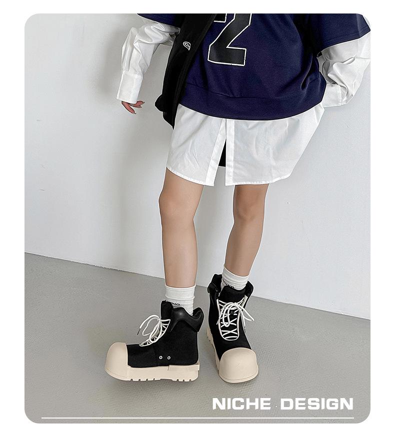 Mickey Big Head Canvas High-Top Shoes 2024 - Thick Sole, Height-Boosting, Versatile & Trendy Sports Casual Footwear for Couples