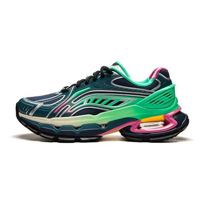 Li Ning Fierce Steed BOW Seria Trenduri Modă Culoare Olimpică Suport Rebound Stabilitate Pantofi Casual Lifestyle cu Top Jos Bărbați adidași Verde AZGU165-1