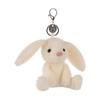 Apricot Lamb Cream Velvet Bunny Cute Soft Animal Keychain Plush Suitable for Men and 12cm Toy, Women, Backpack, Wallet,