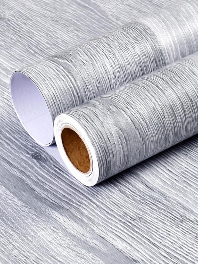 Wood Grain Contact Paper Brown Wooden Wall Cover Self-Adhesive Removable Vinyl Film Easy To Apply For Furniture Kitchen Cabinets
