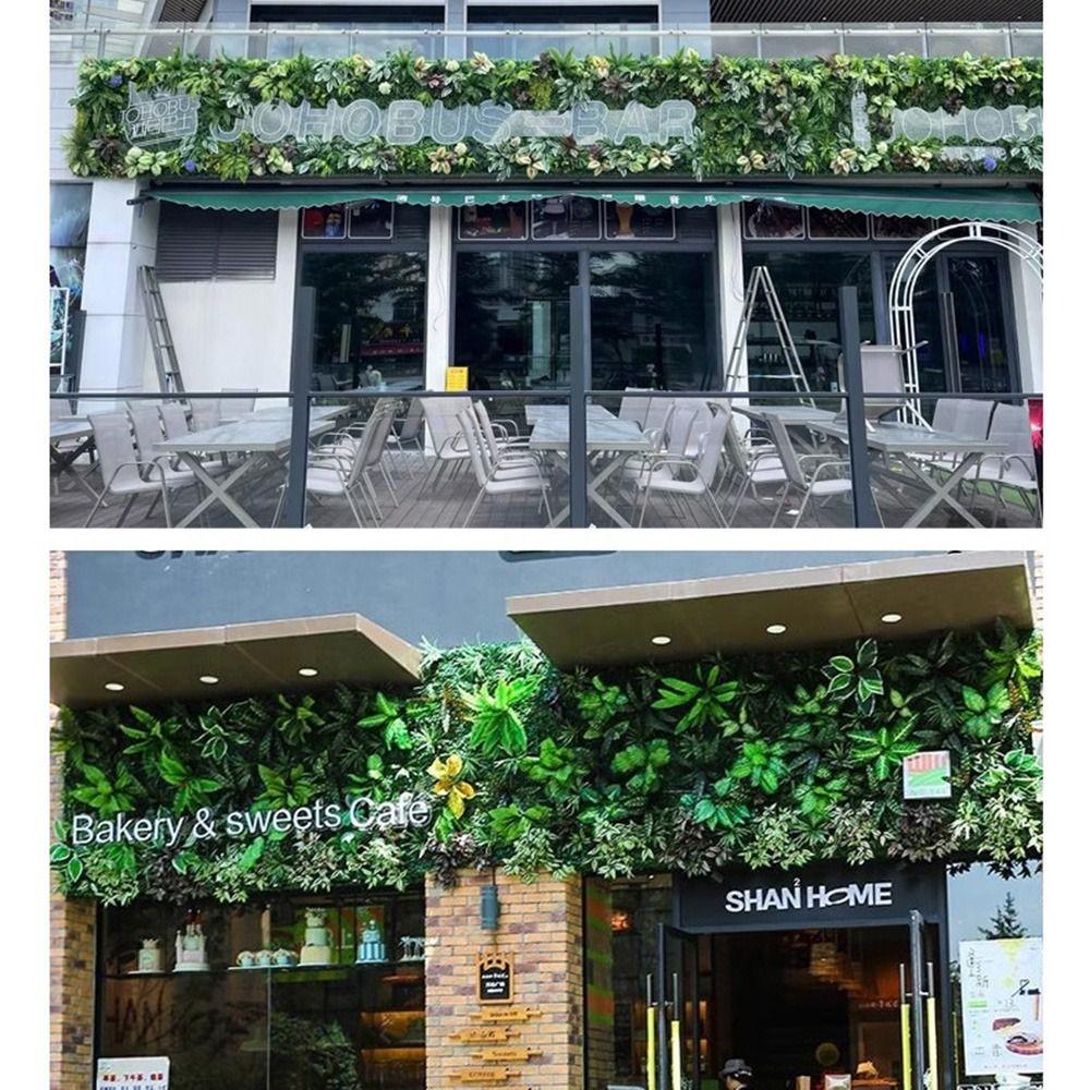 DIY Artificial Plant Wall Panel Flower Artificial Fern Grass Fake Green Grass Mat Wedding