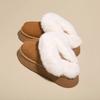 Casual and Comfortable Short Snow Boots Women's 2025 New One-pedal Winter Fluffy Cotton Shoes Small Platform Shoes
