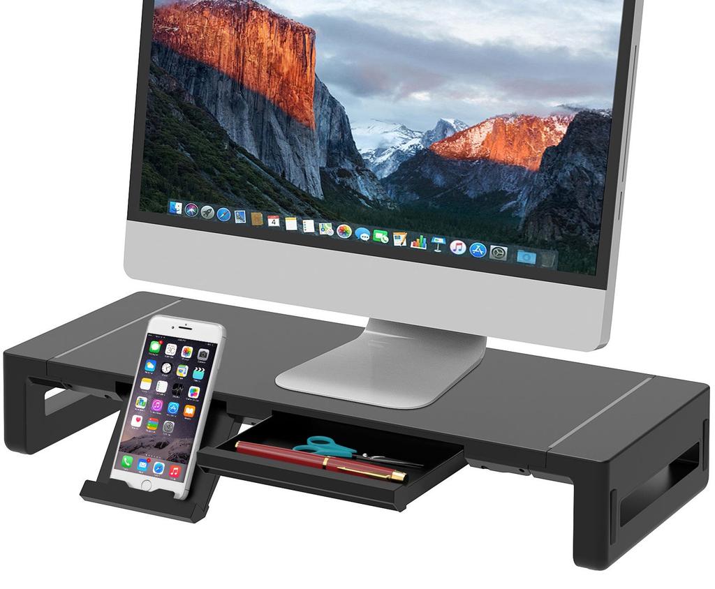 Multifunctional Monitor Riser with USB Ports and LED Lighting