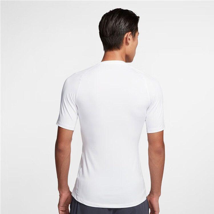 Nike T Shirts Men's White Crew Neck Moderate Straight Fit DB4230-100
