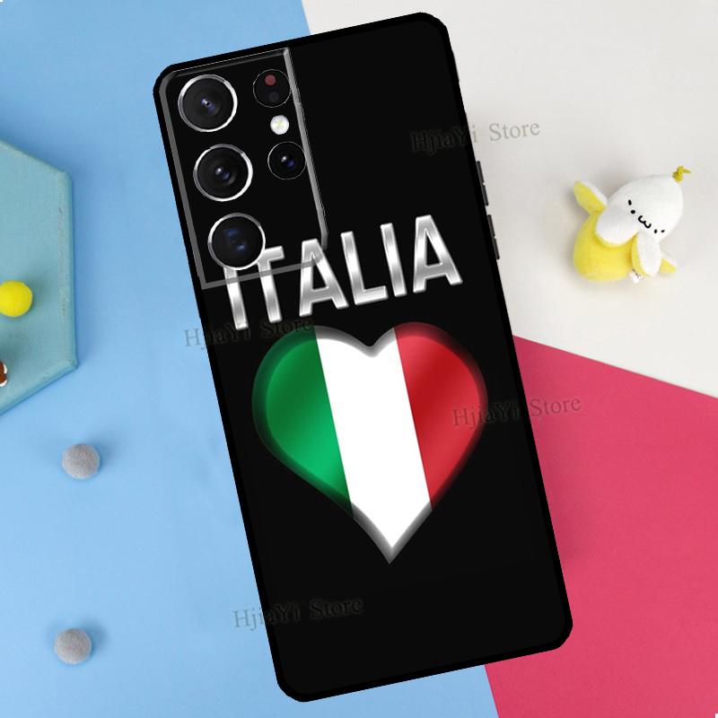 Italy Flag Phone Case For Samsung Galaxy S23 S22 Ultra Note 20 10 S8 S9 S10 Plus S20 FE S21 FE Cover