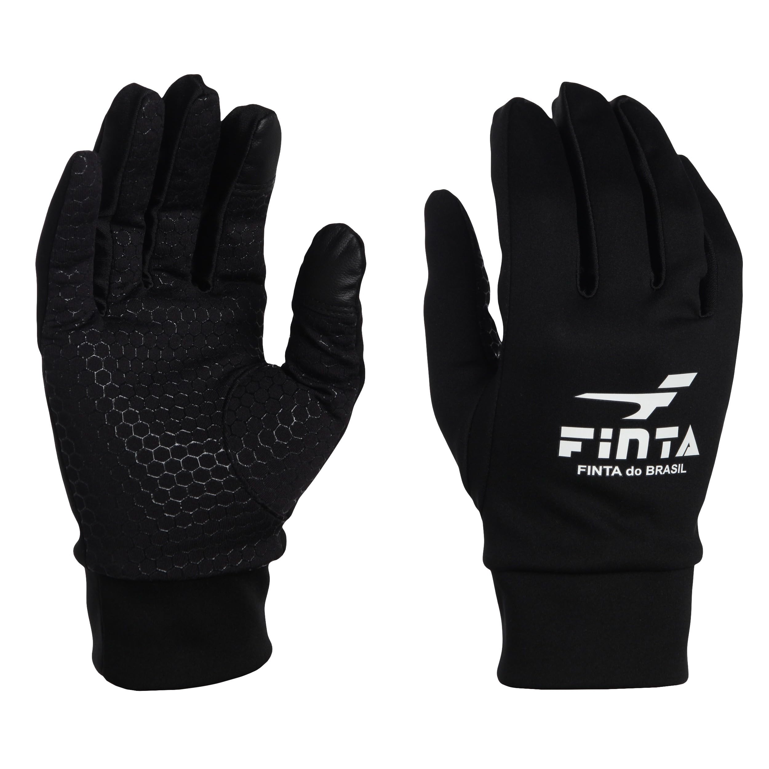 

FINTA Soccer Field Gloves FT3514 ((0500) Black x White, One Size Fits All)