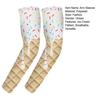 1 Pair Ice Cream Compression Arm Sleeves Adult Size Breathable Baseball Arm Covers Youth Sport Sun Protection Arm Sleeves
