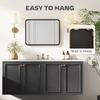 Rectangular Wall Mirror with HD Glass - Black