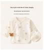 Newborn Half-Back Cotton Top - 0-3 Months, Spring/Autumn Baby Confinement Wear