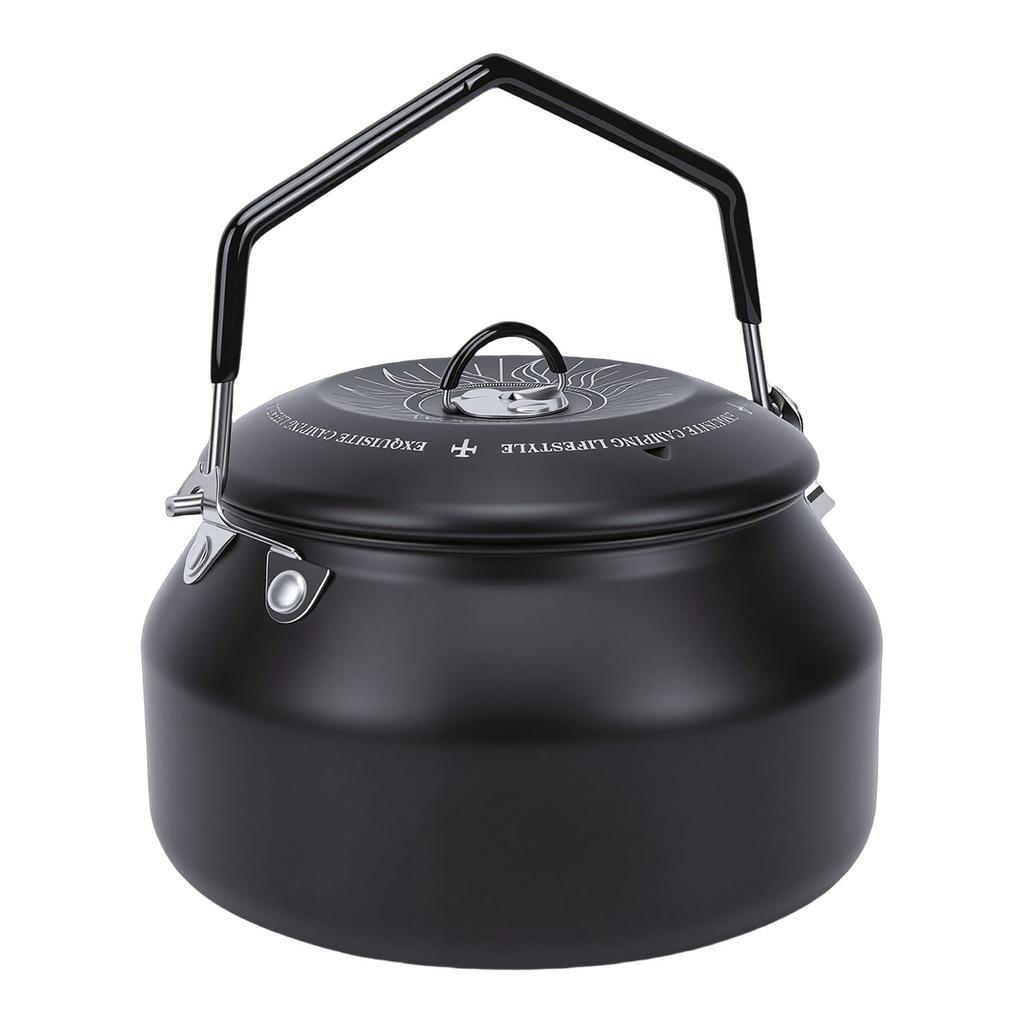Camping Kettle 1L 304 Stainless Steel Lightweight Portable Stovetop Tea Pot for Open Fire Boiling Water Outdoor Hiking