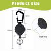 3Pcs Retractable Keychain Multi Tool Carabiner Key Holder ID Badge Carabiner Holder Reel with Belt Clip Anti-Lost Keys Cards Holder