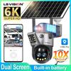 LS VISION V380 Двооб'єктивна WIFI/4G Камера Сонячна 10-кратний Зум PIR Виявлення Людини Нічне Бачення Зовнішня Відеокамера Безпеки 8MP 4K Cctv