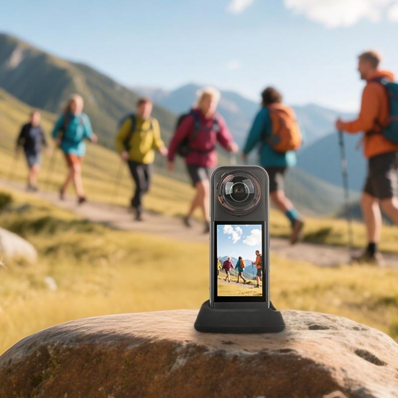 Stable Silicone Desktop Base Holder For X5/X4 Action Cameras Mount Base With NonSlip Design And Upright Positioning