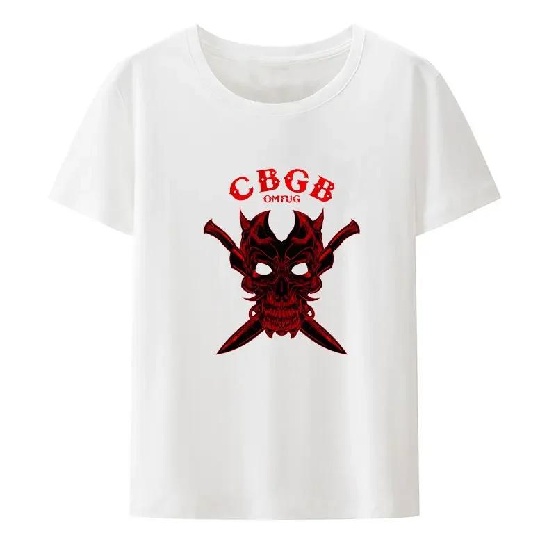 

Футболка хипстера Underground Punk Rock Concert, хип-хоп, уличная мода, крутые топы, футболка CBGB OMFUG Liberty Skeleton, черно-белая с принтом XXXXXL небесно-голубой