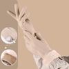 1 Pair Women'S Warm Winter Gloves Touchscreen Gloves With Fur Cuff Plush Lining Cycling Sports Driving Windproof Warm Gloves