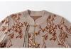 2025 Autumn/Winter Chinese Style Thick Wool Cardigan Sweater Coat for Women - Plus Size Loose Fit Mother's Outerwear