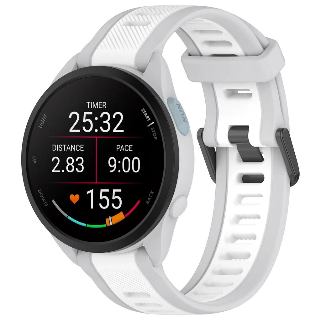18mm 20mm 22mm Officiellt Silikonarmband För Garmin Forerunner 55 165 965 265 645 Music Mjukt armband för Gramin Venu 3S Band