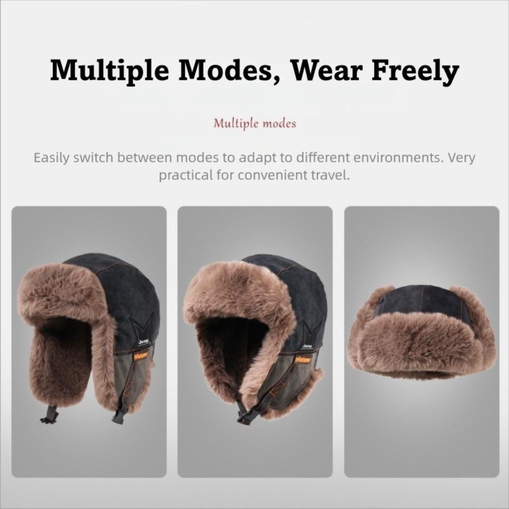 Fashion Thickened Lei Feng Hat Warm Windproof Ear Protection Hat Soft Skiing Hat Unisex