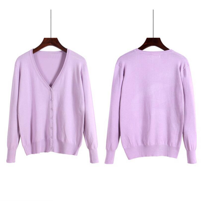 Mulheres primavera e outono casual manga comprida cardigan malhas