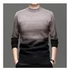 Men Round Neck Long Sleeve Mid Thickness Casual Knitted Sweater Pullover For Middle Aged Dad
