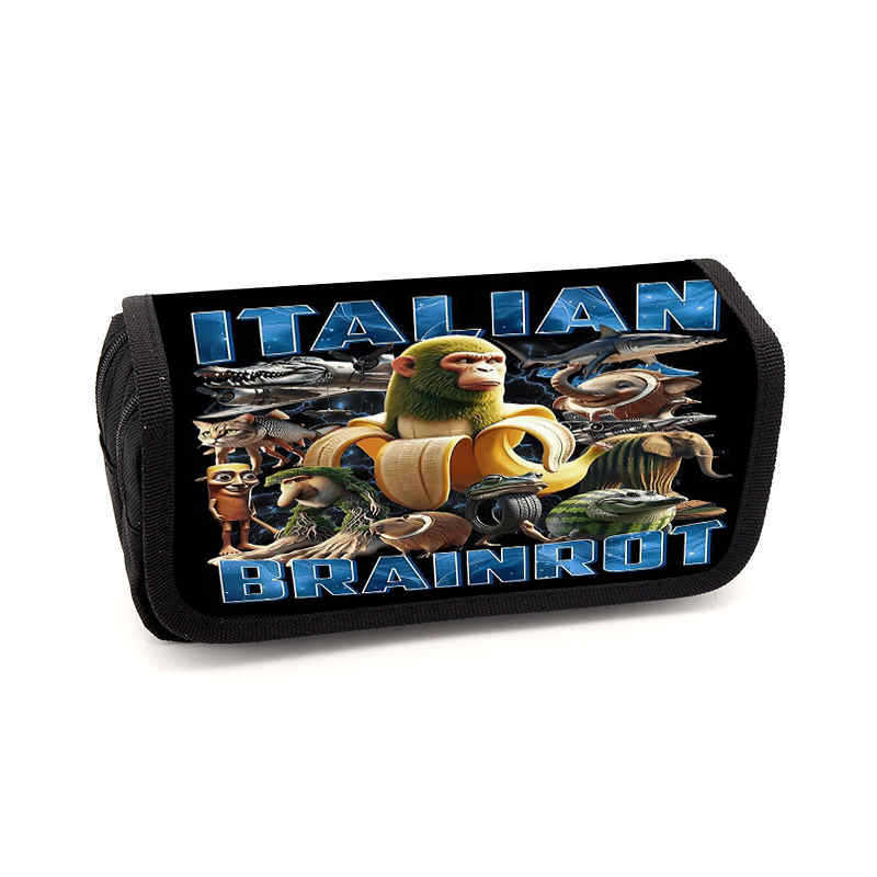 Brain Rot Pencil Case Animation Peripheral Storage Bag Stationery Pencil Case