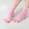 6 par dame femtå-sokker bomull pustende elastiske ankel korte sokker avslappet høy kvalitet jentesokker myke morsomme tåsokker