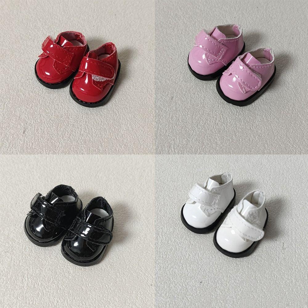 Hand-made Doll Shoes Leather Material Leather Shoes Hobbies For 17CM Labubu Doll Shoes  Doll Toys