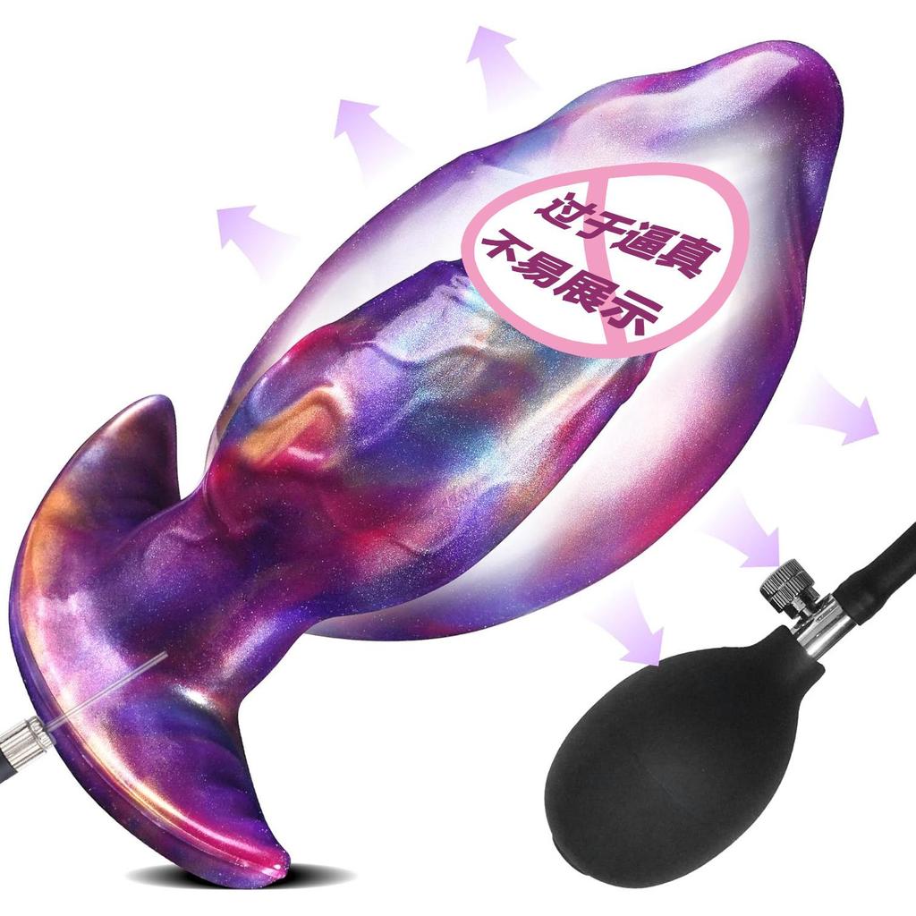 Beliebter tragbarer aufblasbarer Arschplug mit erweiterbarem Silikonpenis für Männer und Frauen